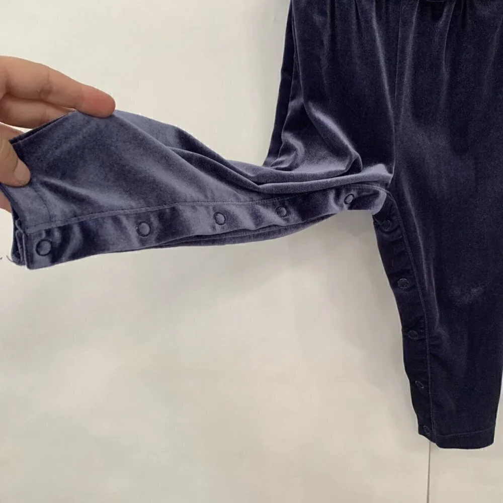 Genuine Kids Navy Velvet Romper